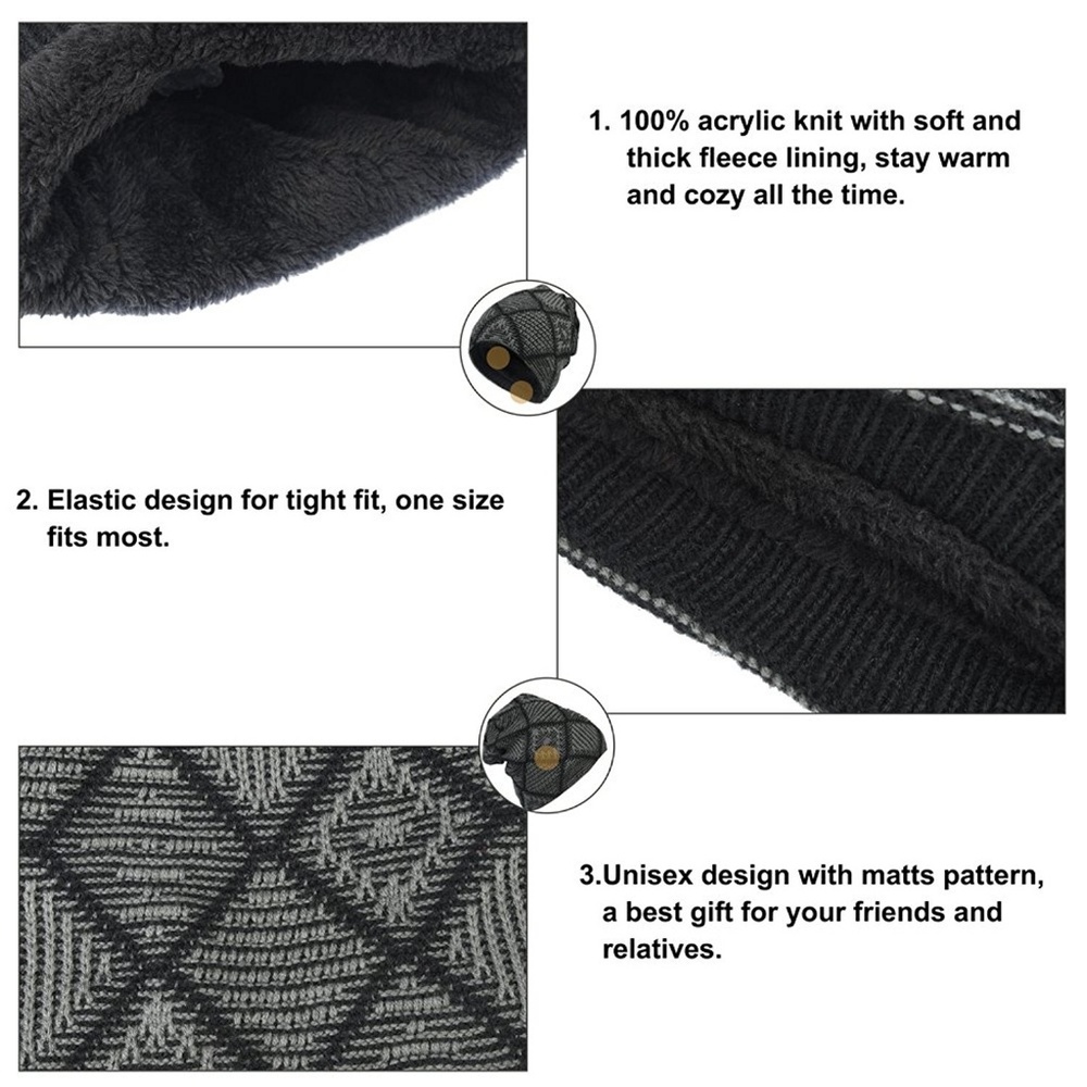 Unisex Beanie Hat Knit Hat - Picture 2 of 4
